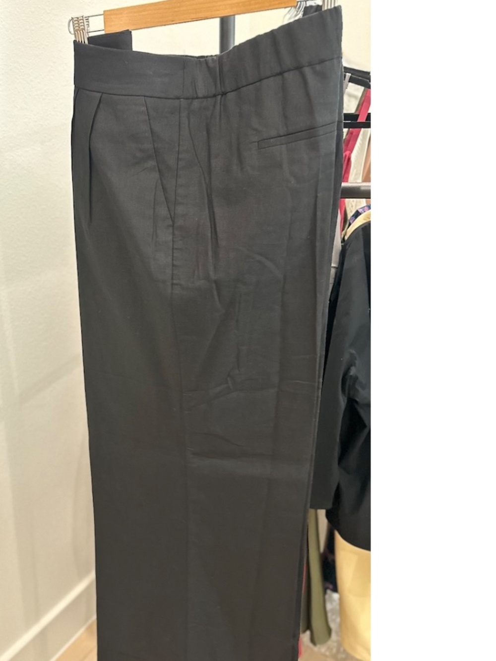 NWT ASOS Tailored Linen Wide Leg Pants – Black